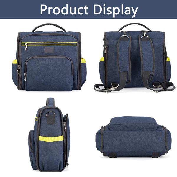 Amazing design multi-function waterproof baby diaper bag backpack