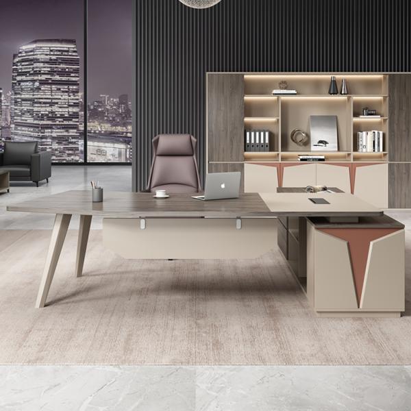 Комфортная офисная мебель Стильный деревянный исполнительный стол со смешанным обслуживанием заказов