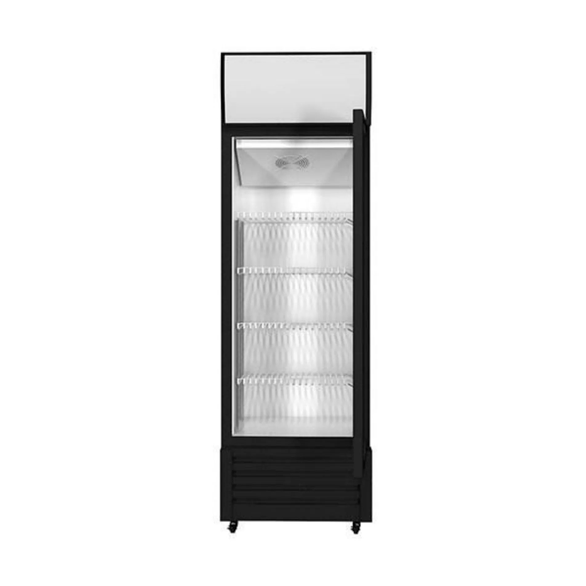 400L Convenience Store Display Cooler CE Certified Single Door Upright Freezer 265W