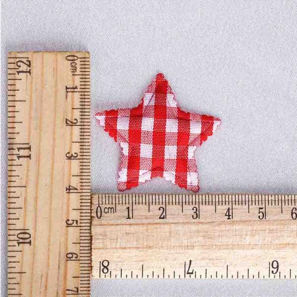 Hair Accessories Ultrasonic Embossing Flowers Crafts Gingham Star 4.8cm