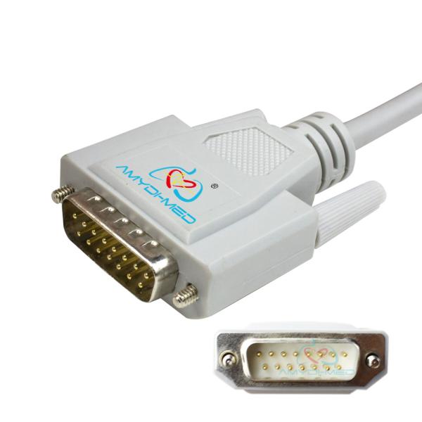 Medical DB15P 4.0 Banana 10 Lead ECG Cable Compatible Nihon Konden Biocare Dongjiang