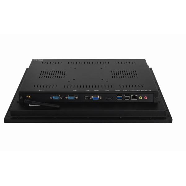 Aluminum Alloy Pure Flat Bezel IP65 Front Resistive Pcap Touch Industrial PC Panel Mounted PC