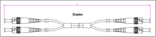 Customized ST-ST Patch cord LSZH Outer Sheath