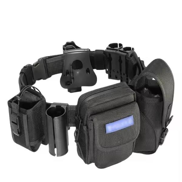Cinturão de caça preto de nylon de libertação rápida Fivela Equipamento tático Treinamento Molle Holster Cinturão tático Homens