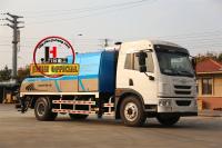 China JIUHE 100m3/H diesel bomba de concreto móvel linha de bomba caminhão bomba de concreto montada em reboque
