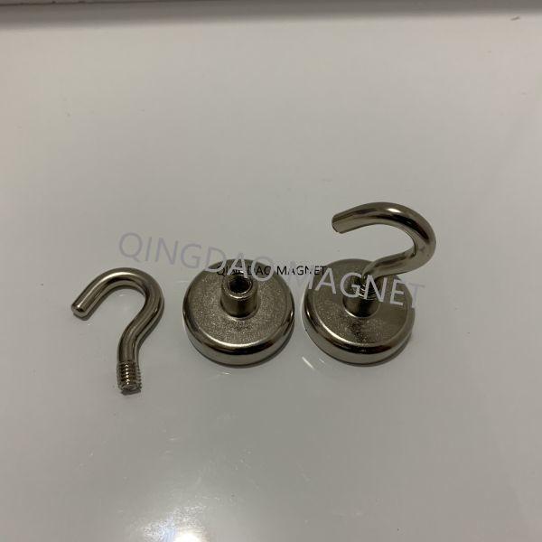 Sintered NdFeB Hook Magnet, N35,32KGS, Permenent Hook Magnets, Magnetic Assembly