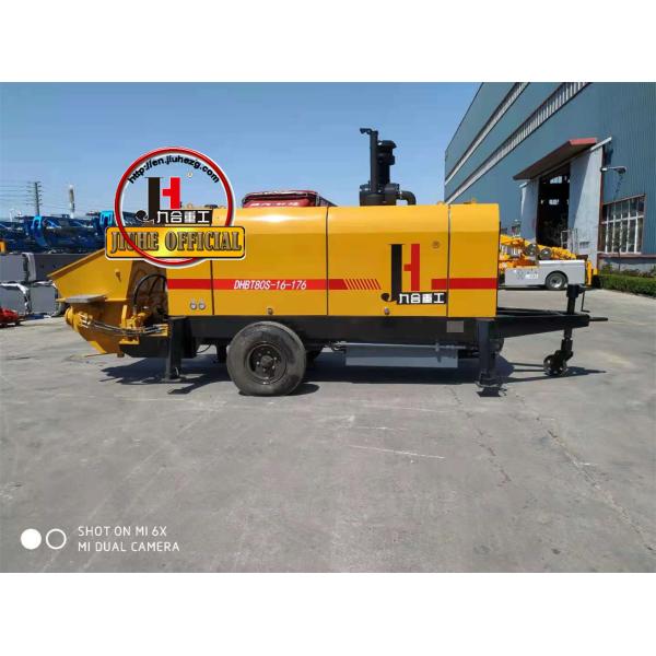 JIUHE GROUP 80m3/H Электродвигатель или дизельное бетонное насосное прицел бетонный смеситель с насосной машиной