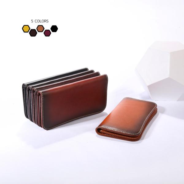 Vegetable Tanned Leather Wallet Mens Long Wallet Womens Leather Wallets