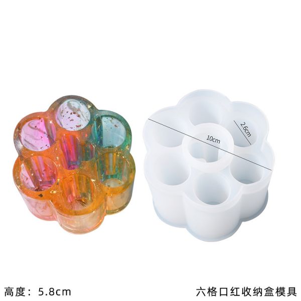 DIY crystal dropper molds, multiple beautiful and creative lipstick storage boxes, silicone molds, spot wholesale