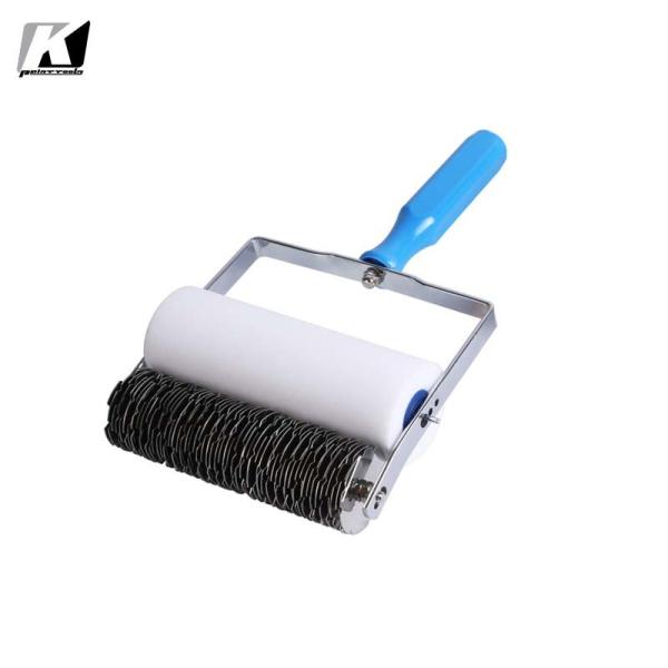 Multipurpose 6 Inch Patterned Paint Brush , Plastic Handle Damask Paint Roller