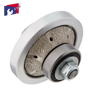 3 / 8 Inch Vaccum Brazed Diamond Radius Router Bit With Metal Guide