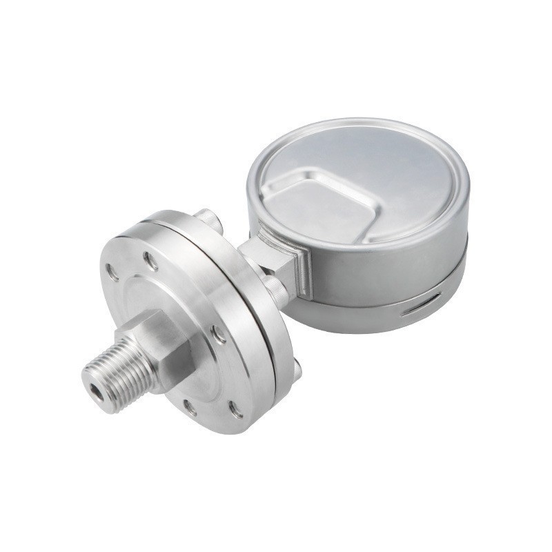 High Precision 1.6% YTP100BF Diaphragm Seal 4 Inches Manometer Pressure Gauge