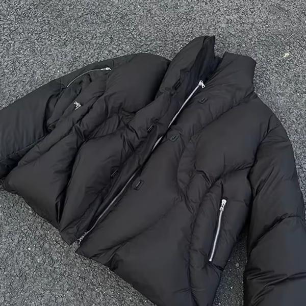 Manufacturers Custom Winter Warm Windproof Black Outdoor Streetwear Jacket Puffer Down Jacket Heavyweight Down Coat Men