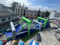 Cours de collision en PVC gonflable Cours d'obstacles gonflable 5k 2024 avec souffleur d'air et kits de réparation
