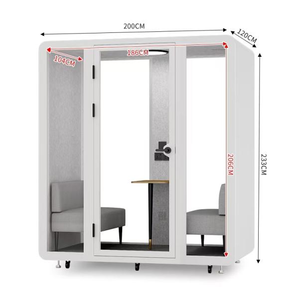 2 Person Pod with 7-Layer Acoustic Structure 5 Year Warranty and Easy Assembly Soundproof Booth for Focused Work