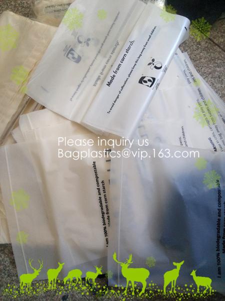 100% Compostable, biodegradable corn starch Zipper Slider Bags, Slider zipper bag, Eco carry bag pla bag Recyclable