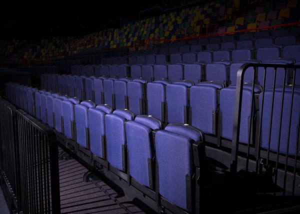 Slim Profile Removable Stadium Seating Retractable Tiered Seating For Performing Arts