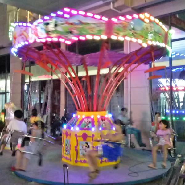Flying Chair Ride Kids Amusement Ride Load 8 Riders With Mickey Decoration