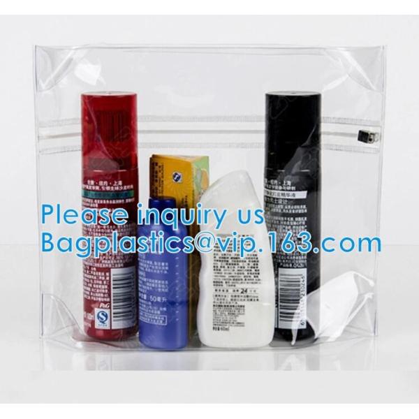 Hologram PVC Makeup Bag Transparent Laser Cosmetic Bag OEM Supplier, Zipper Cosmetic Bag With Handle Plastic Makeup Bag