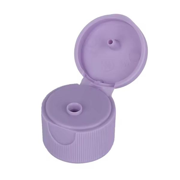 20mm Black Ribbed Flip Top Caps Plastic Screw Top Cap for Liquid Soap