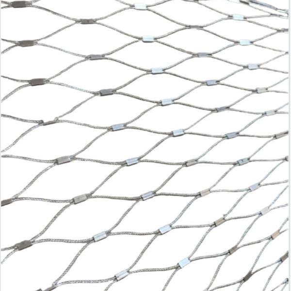 Diamond Hole  Stainless Steel Cable Netting SS 316 For Aviary Mesh Bird Net Zoo Mesh