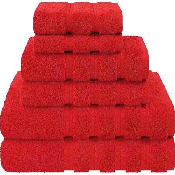 Un conjunto de toallas de 160 g de alta absorción con un material de algodón largo y superblandoso.