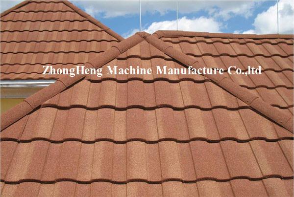 Sand Blasting Stone Coated Metal Roofing Roll Forming Machine 113kw 15T