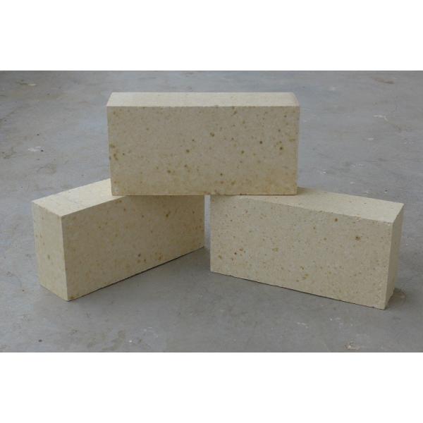 Customized Size Heat Resistant Bricks , High Alumina Fire Bricks Natural Yellow Color