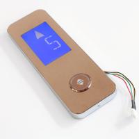 Pièces détachées d'ascenseur Ligne de cheveux en or en acier inoxydable Ascenseur LOP avec écran LCD bleu