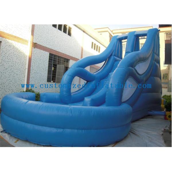 Tropical Swiming Pool Huge Inflatable Water Slides For Rent In Hot Summer Games