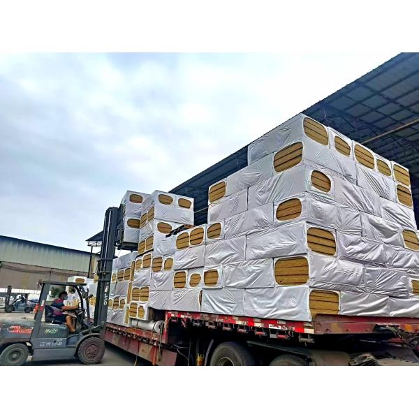 Panneaux en laine de roche jaune-brun résistant au feu épaisseur 30 mm-150 mm