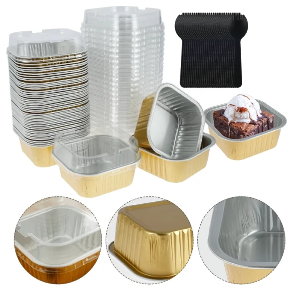 OEM Service Accepted 500ml 900ml 1000ml Tin Foil Aluminum Foil Container for Kitchen