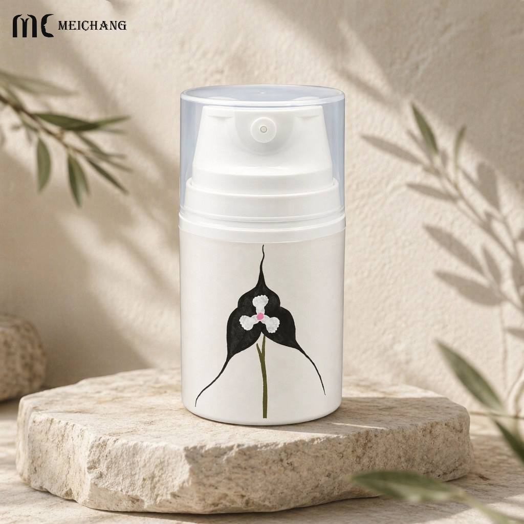 30ml-150ml Self-Sealing Airless Pump Bottle with Protective Cap | PP Vacuum Cosmetic Packaging Bottle(MC-227)