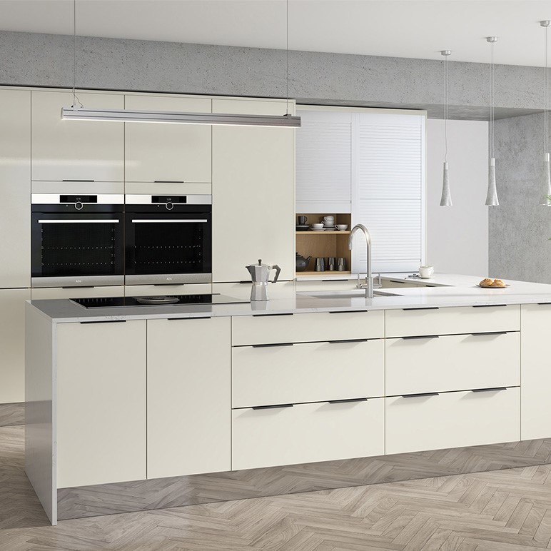 Hot Modular Wood Kitchen Cabinet Set with Modern Style Lacquer Surface Treatment