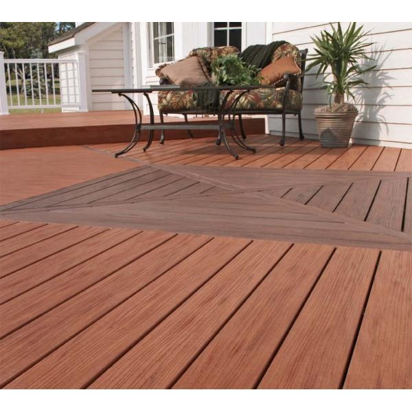 Environmental Wpc Composite Decking Boarding Resist UV And Antiskid