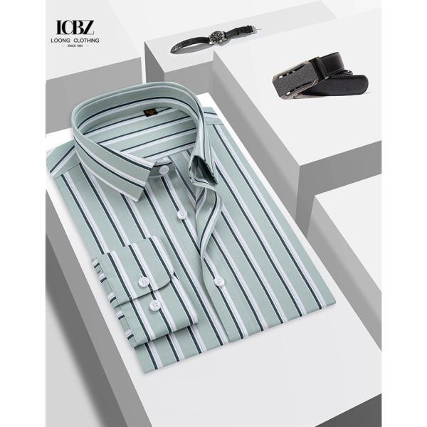 Трикотажный плюс размер Синий Красный полосатый мужской пуговица вниз блестящая французская манжетка платье рубашка