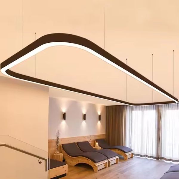 Pendant Splicing Hanging Rectangular Linear Light 2FTx4FT Aluminium
