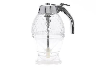 Frasco de vidro transparente por atacado do mel de Honey Dispenser do xarope 200ml