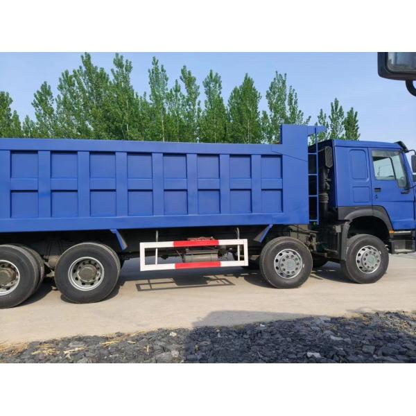 Used HOWO Tipper Truck 8X4 Dark Blue Euro3 for Heavy Duty Dump in Urban Construction