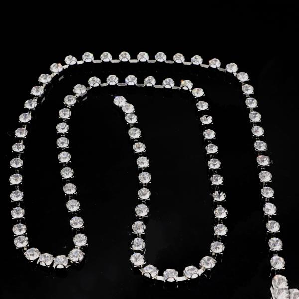 Crystal Diamond Rhinestone Chain Necklace Trimming Claw Copper Material