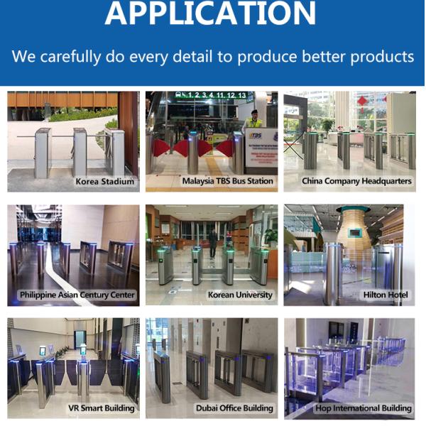 Finger Access Control Full Height Turnstile Gate For Office Building