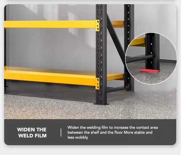 Industrial Adjustable Medium Duty Steel Storage Shelves for Garage Warehouse