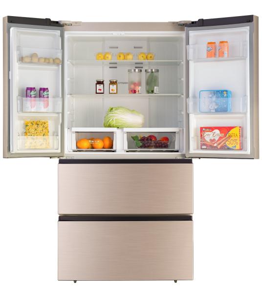 Home Appliance Four Doors French Fridge Freezer Electronic Control With LCD Touch Key
