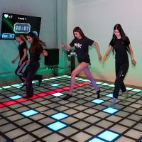 Jumping Grid LED Dance Floor Tile Interactive Game For Amusement Park