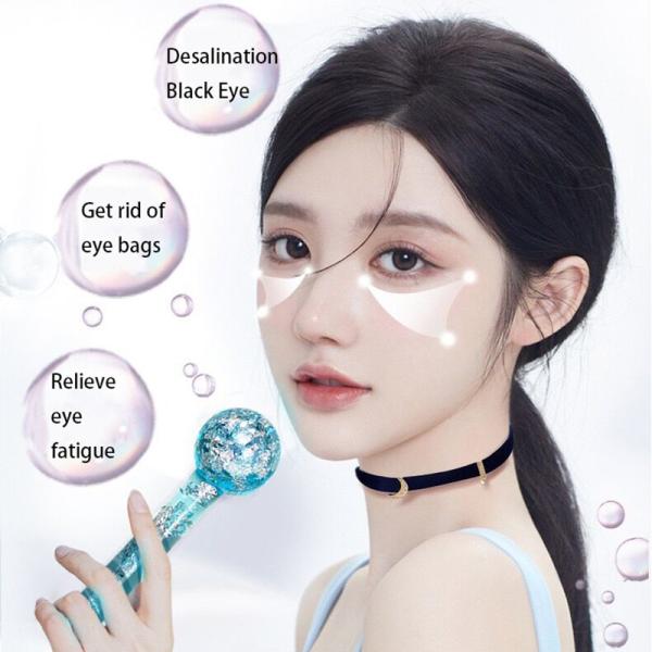 Cooling Ice Globes 24K Gold Face Massager Roller for Daily Beauty Routines to Reduce Facial Swelling and Dark Circles