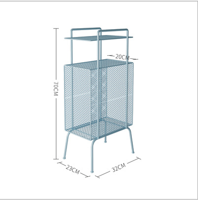 Bedside Waterproof 32x23x70cm Steel Book Rack Floor Standing