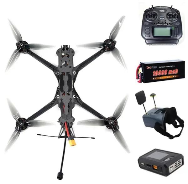 FPV Drone 13inch 3.3G 3W VTX 2.4G/915ELRS VRX Heavy Payload 7KG  Race FPV Drone GPS Flight TTime 45 Minutes FPV Racing Drone