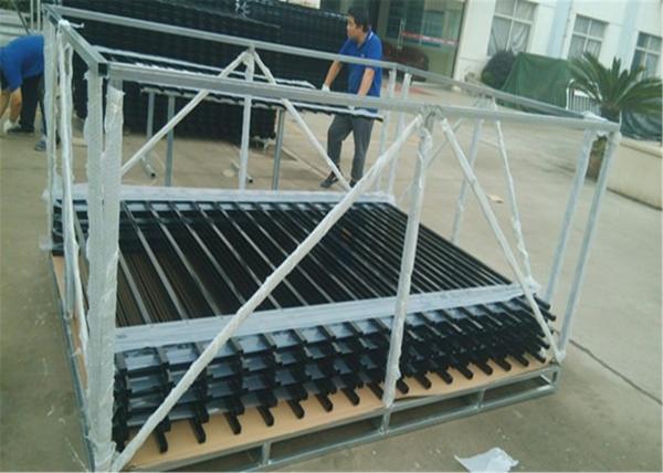 Security spear top tubular steel fence panel, galvanized steel fence panels, galvanized security fence panels