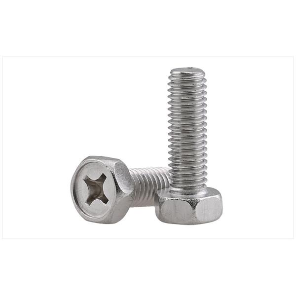 Cross Recessed Drive Stainless Steel Hex Head Screws For Auto Valve Pump And Motor