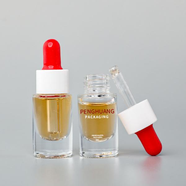 Забота кожи стеклянной бутылки оптовой капельницы бутылки эфирного масла круга 5ml косметическая